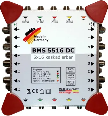 Produktbild von BMS 5516 DC Multischalter 5/16 Kaskadierbar für 1 Satellit & 16 Teilnehmer