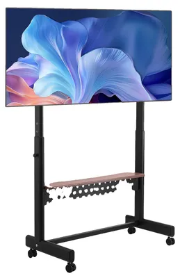 Obrázek produktu pro Televizní stojan VEVOR s kolečky, pro obrazovky 1397-2540 mm s policí, do 92,99 kg, pro obývací pokoj, ložnici, kancelář (max. VESA 800 x 600 mm)