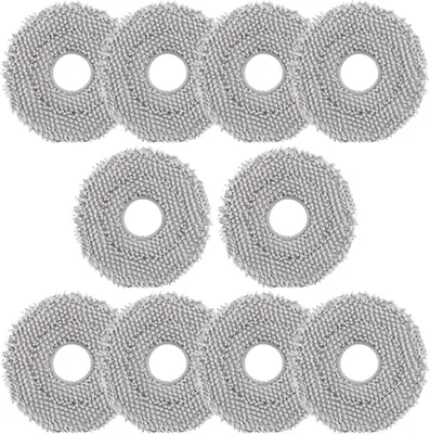 Imagen del producto de Paños de limpieza reutilizables, 10 unidades, lavables, compatibles con aspiradoras robot