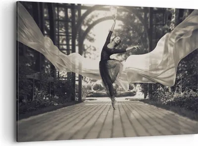 Produktbild von Bild auf Leinwand - Leinwandbild - Einteilig - Ballerina Tanz Luft - 120x80cm - Wand Bild - Wanddeko - Wandbilder - Leinwanddruck - Bilder - Wanddekoration - Leinwand bilder - Wandbild - AA120x80-4945