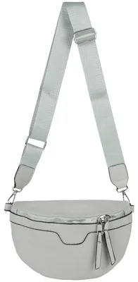 Produktbild von styleBREAKER Damen Halbmond Umhängetasche Kunstleder, Grau