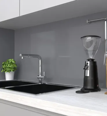 Produktbild von Küchenrückwand selbstklebend Farbe Mondgrau unifarben einfarbig grau 280 x 60cm