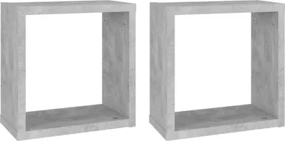 Obrázek produktu pro vidaXL Cube Shelves 2 ks. Betonově šedé 30x15x30 cm