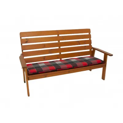 Obrázek produktu pro Doppler Sedák na 3místnou lavici 150 x 45 x 6 cm, červená, káro / kostka
