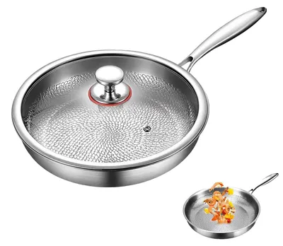 Image de Poêle en titane, résistante aux rayures, cuisson homogène, 30 cm