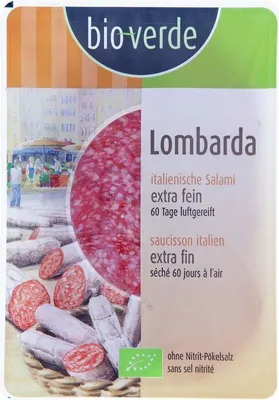 Produktbild von -verde Lombarda Salami Aufschnitt aus Italien feiner Wurstteig -  - 80g