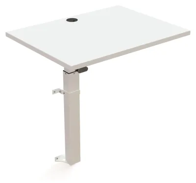 Produktbild von STIER Steh-Tisch 501-9 elektrisch höhenverstellbar 80 x 60cm Weiß