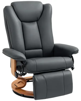 Produktbild von Relaxsessel mit Liegefunktion, drehbar, bis 150 kg, Kunstlederbezug, Stahlrahmen, Dunkelgrau