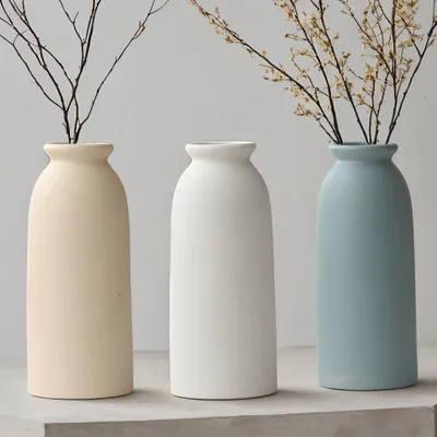 Produktbild von Dekoratives Set aus 3 keramischen Vasen - moderne Boho-Stil - vielseitig einsetzbar