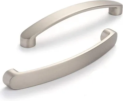 Imagen del producto de Manijas de níquel forjado para cocina: juego de 10 unidades, manijas de 128 mm para cocina, manijas de color plateado para cocina y mobiliario de cocina.