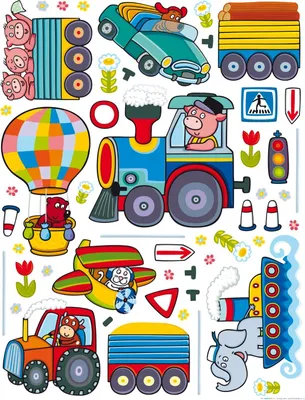 Zdjęcie produktu dla Sanders & Sanders Naklejka na ścianę zwierzęta hodowlane niebieskim,zielonymIżółtym - 600244 - 65 x 85 cm