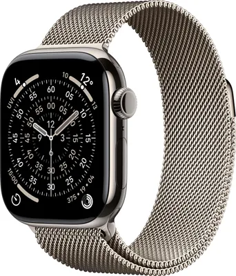 Produktbild von Apple Watch 11 46mm GPS+5G Titan Milanaise S/M natur/natur