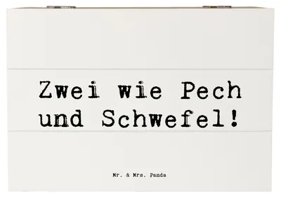 Produktbild von Mr. & Mrs. Panda Erinnerungsbox Spruch Zwillingsgeschwister Duo 22 x 15 cm - Weiß - Geschenk, Zwillinge, Truhe, Geschwister, Familie, Geschenke, einzigartige Designs, Box