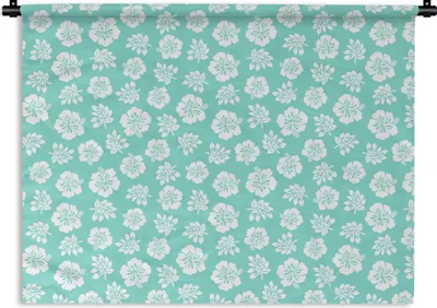 Produktbild von MuchoWow® Wandteppich Wandbehang Hawaii - Hibiskus - Blume - Muster 150x112.50 cm Tapisserie Dekoration Wandtuch - Wanddecke - Wandteppiche