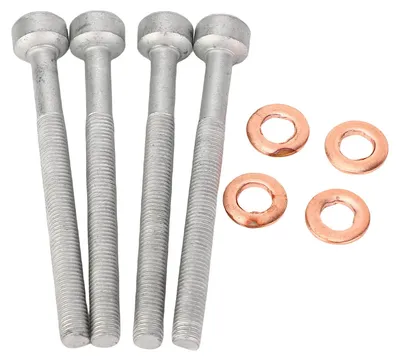 Image de Boulon et rondelle d'injecteur A6110170060 – Kit de boulons et rondelles d'étanchéité pour buse d'injecteur de carburant – Pièce de rechange pour le moteur OM651 et la quasi-totalité des moteurs diesel