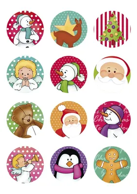Obrázek produktu pro HERMA 15232, Plast, Vícebarevný, Permanentní, Stickers Christmas, Vánoce, 12 kusů