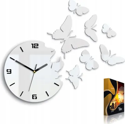 Produktbild von Wanduhr 3D MOTHYLE - WEISS - ULTRA QUIET DIY