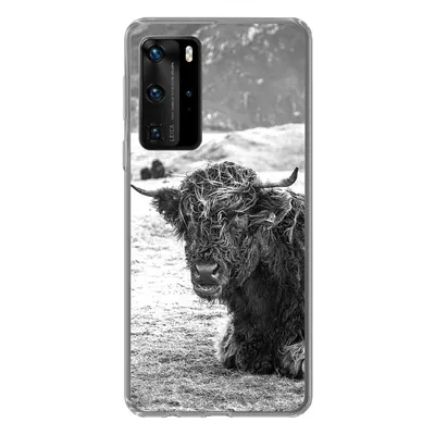 Produktbild von MuchoWow® Handyhülle Schutzhülle Hülle für Huawei P40 Pro Schottischer Highlander - Berg - Tiere Silikon Softcase Handy Hülle - Schutz