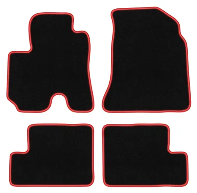 Obrázok produktu pre Velúrové autokoberce pre: Toyota RAV4 II FL 2003-2005 (5dv.) – sada 4 ks, čierno-červené, na mieru – Wielganizator CARLUX