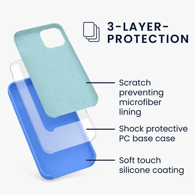 Produktbild von kwmobile Handyhülle für iPhone 12 mini Hülle, für iPhone 12 mini Case - Hülle Silikon - kabelloses Laden - Sea Breeze