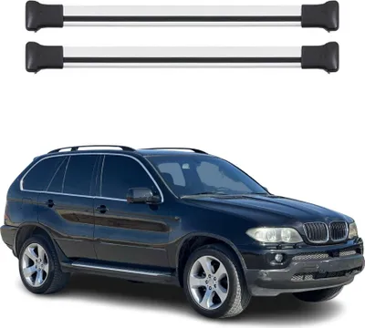 Image de Barres de toit transversales pour BMW X5 E53 2000-2006 Aluminium Gris