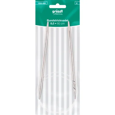 Produktbild von Gründl Rundstricknadel 80cm Stärke 8