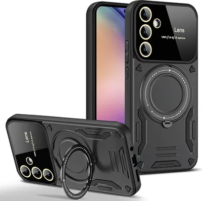 Produktbild von Rüstung Handyhülle für Samsung Galaxy A54 Dual-Layer Magnetisches Ringhalter Ständer Hülle Schwarz