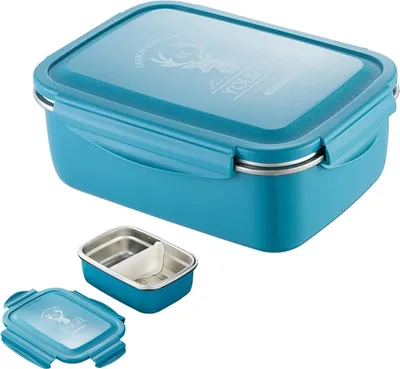 Produktbild von Edelstahl-Lunchbox 850ml mit Klappenverschluss