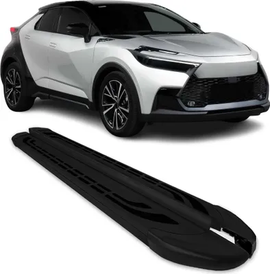Image de Marchepieds latéraux pédale pour Toyota C-HR AX20 2023-2026 Aluminium Noir 2Pcs