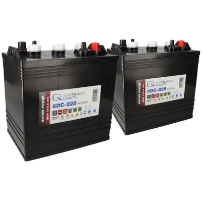 Produktbild von 2x Q-Batteries 6DC-225 6V 225Ah Deep Cycle Traktionsbatterie