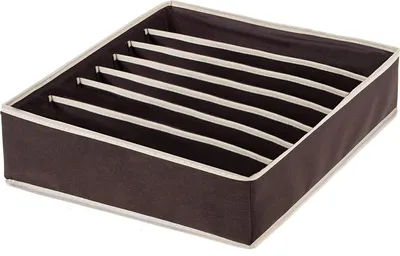 Produktbild von SPRINGOS Aufbewahrungsbox, 7 Zellen, Schublade, Organizer für Socken, Krawatten Unterwäsche, kleine Zubehörteile, Ordnungssystem, Organizer zum Aufbewahren, Socken-Organizer, Stoffbox (Braun)