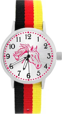 Produktbild von Armbanduhr Mädchen Pferd Deutschland Kinderuhr wasserdicht Uhr Kinder Lernuhr