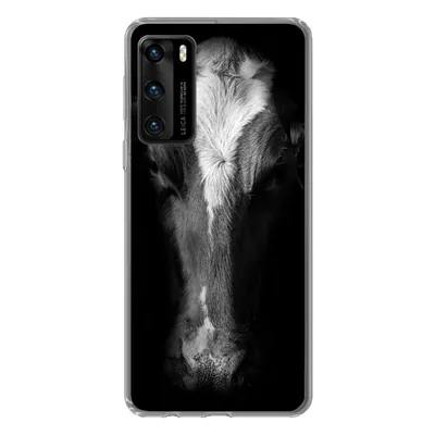 Produktbild von MuchoWow® Handyhülle Schutzhülle Hülle für Huawei P40 Kuh - Tiere - Schwarz Silikon Softcase Handy Hülle - Handytasche
