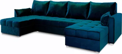 Produktbild von Masseno Ecksofa NAKO mit Schlaffunktion U-Form, Sofa mit Bettkasten, Wohnzimmersofa, Couch, Soffa, Bettsofa, Couchgarnitur- Blau, KRONOS 09