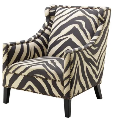 Produktbild von Casa Padrino Sessel im Zebra Design 74 x 81 x H. 89 cm - Luxus Wohnzimmer Sessel