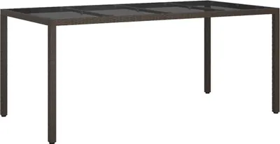 Produktbild von vidaXL Gartentisch Braun 190 x 90 x 75 cm Poly-Rattan