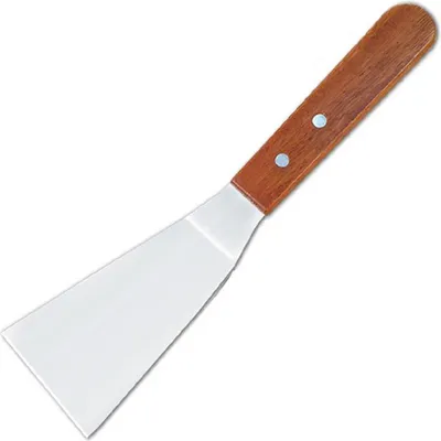 Immagine prodotto di INF Piccola spatola in acciaio inox con manico in legno per cucinare