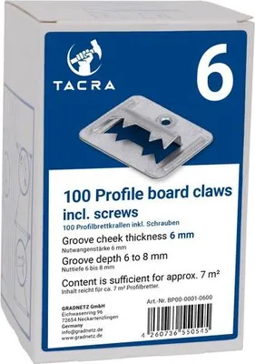 Produktbild von 100 TaCra Profilbrettkrallen inkl. Schrauben