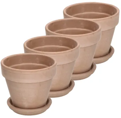 Image de KOTARBAU® : Pot de fleurs en terre cuite, couleur moka, diamètre 13 cm, idéal pour l'intérieur