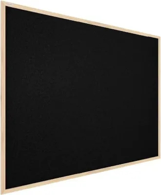 Produktbild von Schwarz Pinnwand mit Holz Rahmen 60x40cm Korktafel Korkwand Pinnwand Kork Schwarz Oberfläche