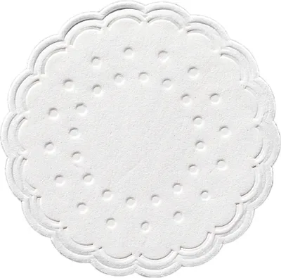 Produktbild von 12x Zelltuch-Untersetzer Ø 7,5 cm 8-lagig  weiß | Packung (250 Stück)