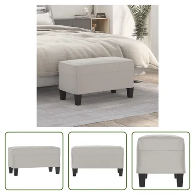 Produktbild von The Living Store Sitzbank Hellgrau 70x35x41 cm Mikrofasergewebe