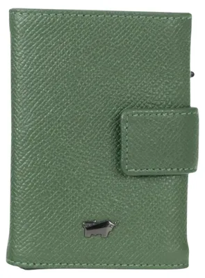 Produktbild von Minigeldbörse ROBIN RFID Slim Wallet mit Reißverschlussfach grün Herren - Leder
