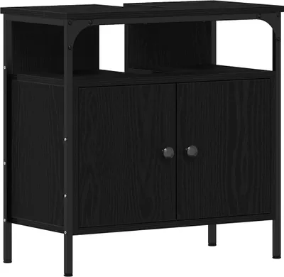 Obrázek produktu pro vidaXL Vanity unit black oak look 60x30x60 cm