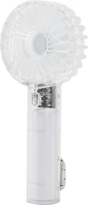 Obrázok produktu pre Malý, tichý a odolný ručný ventilátor s 3 nastaveniami rýchlosti - ideálny na cestovanie, na pláž a na vonkajšie aktivity - biely