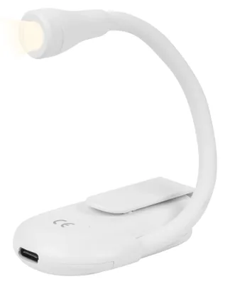 Productafbeelding van Nuvance - Leeslampje - Leeslamp met Klem - 3 Standen - voor Boek - USB C - Klemlampje - Wit