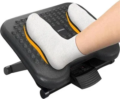 Image de Repose-pieds ergonomique gris à 3 hauteurs