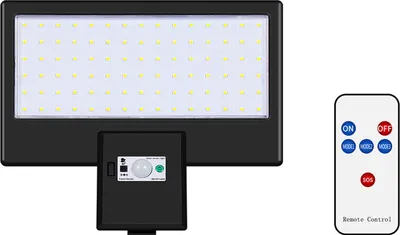 Produktbild von LED-Solar-Aussenwasserdichte Strassenbeleuchtung, integrierte Solarleuchten, Fernbedienung, Lichtsensor, energiesparend