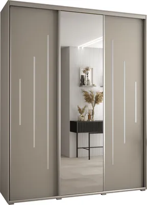 Produktbild von Kryspol Dakota 13 Schrank, drei Türen - 235,2x190x45cm - Kaschmir Silber