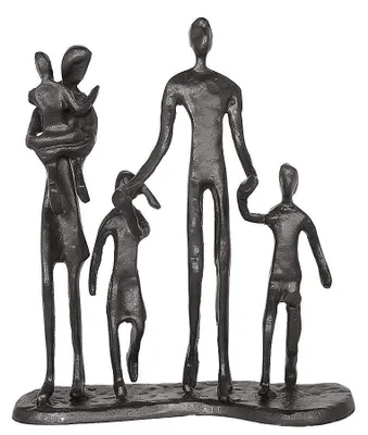 Immagine prodotto di Solidchoice - Scultura in metallo artigianale per la decorazione della casa, ideale per famiglie